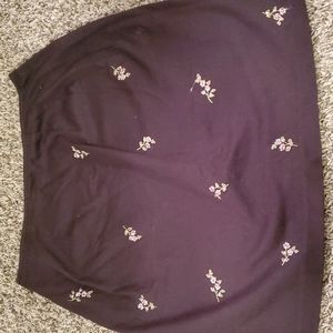 Loft brown skirt with flowers. 10P